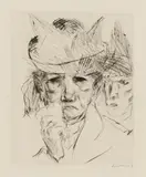 Max Beckmann, Weinende Frau, 1914, Etching on laid paper by J W Zanders (watermarked)