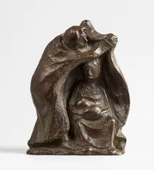 Ruhe auf der Flucht I by Ernst Barlach, 1921, Bronze, sold Jun 2023