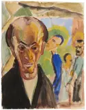 Erich Heckel, Die Brüder Karamasoff (Selbstbildnis)