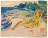 Erich Heckel, Liegende am Strand