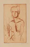 Conrad Felixmüller, Nacktes Mädchen, 1916, Etching on wove paper