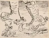 George Grosz, The Voice of Reason, 1936, Ink on laid paper watermarked "MBM (FRANCE)"