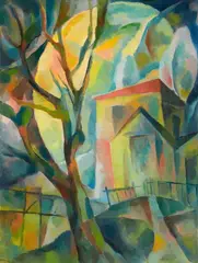 Curt Ehrhardt, Mond - Licht - Spiegel, 1921, Oil on artist's board