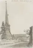 Lyonel Feininger, Gelmeroda, 1906, Pencil drawing on paper