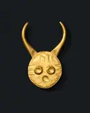 Max Ernst, Tête à Cornes, 1959, 23k gold. Sculptural pendant. In original oak case, velvet-lined, with stamped signature, edition number and object drawing on the lid (