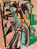 André Lanskoy, Untitled, 1965, Gouache on light card with blindstamp "CANSON"