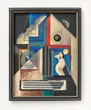 Hanns Lamers, Composition 3/58, 1958, Relief of collaged and painted wooden shapes on panel