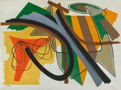 Abstrakte Komposition by Otto Ritschl, 1950, Oil on canvas, sold Jun 2023