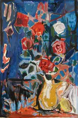 Curth Georg Becker, Rosenbild, 1960, Oil on canvas