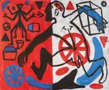 A. R. Penck, Untitled (Neuer Raum), 2000, Acrylic on canvas