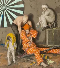 Bergung by Jonas Burgert, 2006, Oil on canvas, sold Jun 2023