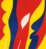 Ernst Wilhelm Nay, Mit weißer Spindel, 1967, Oil on canvas