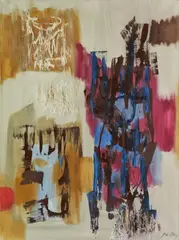 Fritz Winter, Vor Rot, 1961, Oil on canvas