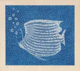 Yayoi Kusama, Fish, 1988, Screenprint and lamé on card