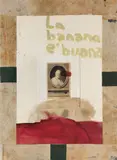 Julian Schnabel, Untitled (La Banana è buona), 1988, Oil, fabric, paper and etching, collaged, on canvas