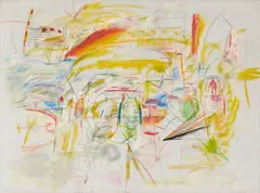 Peter Brüning, Untitled, Around 1964, Oil and chalk on canvas