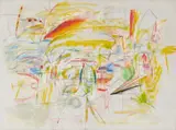 Peter Brüning, Untitled, Around 1964, Oil and chalk on canvas