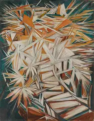Natalia Goncharova, Composition rayonniste, 1913, Oil on canvas