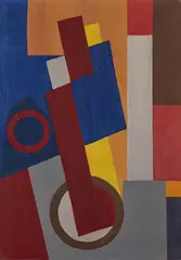 Lajos Kassák, Dinamika, 1941/early 1960s, Oil on canvas