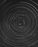 Wolf Strache, Star Tracks, 1956, Vintage ferrotyped gelatin silver print on Agfa-Portriga-Rapid paper