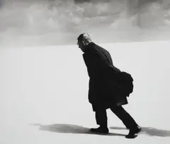 Antanas Sutkus, Jean-Paul Sartre in Lithuania, Nida, 1965, Gelatin silver print, printed later