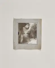 Untitled by Miroslav Tichý, 1960 - 1980, Photo work: gelatin silver print laminated to original cardboard, sold Jun 2023