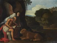 Adam Elsheimer, Landscape with Saint Jerome and the Angel, Oil on copper