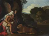 Adam Elsheimer, Landscape with Saint Jerome and the Angel, Oil on copper