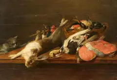 Pieter van Overschie, Still Life with Game, Oil on panel