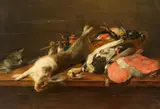 Pieter van Overschie, Still Life with Game, Oil on panel