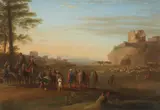 Joseph being sold by his Brethren to the Egyptians by circle of Herman van Swanevelt, Oil on canvas, sold May 2023