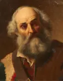 Study of a Bearded Man by Probably French artist 19th century, Oil on canvas, mounted on hardboard, offered May 2023