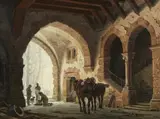 Karl Sturtzkopf, A Ruined Abbey, Oil on canvas