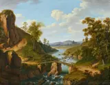 attributed to Martin Verstappen, Landscape with Small Wooden Bridge, Oil on canvas