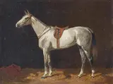 Emil Volkers, White Horse in a Stable