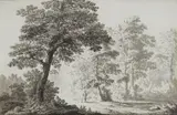 Jacob Philipp Hackert, Hiker in Rügen, Pen and wash in grey