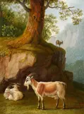 Jacob Philipp Hackert, Mountain Landscape with Four Goats