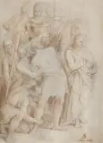 Julius Schnorr von Carolsfeld, Group of figures from "The Establishment of the Land Peace by Rudolf of Habsburg"