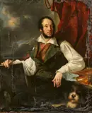 Friedrich Schilcher, Portrait of the Painter Antonio de Pian, Oil on canvas