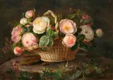 Johan Laurentz Jensen, Basket with rose blossoms