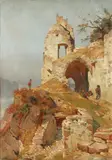 Eugen Bracht, Landscape with Dreieichenhain Castle