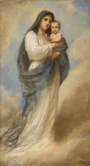Franz Defregger, The Virgin and Child, Oil on canvas