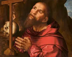 Jan Sanders van Hemessen, The Penitent St Jerome, Oil on panel (parquetted)