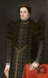 Spanish School 16th century, Portrait of a Lady in a Black Dress, Oil on canvas (relined)