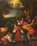 The Stoning of St. Stephan by the Younger Francesco Bassano, Oil on copper, offered May 2023