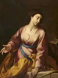 Antonio De Bellis, Saint Catherine of Alexandria, Oil on canvas (relined)