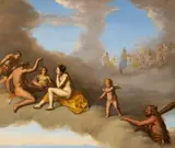 Daniel Vertangen, Assembly of the Gods with the Apotheosis of Hercules, Oil on panel