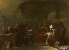 Leonaert Bramer, Christ among the Doctors, Oil on panel (parquetted)