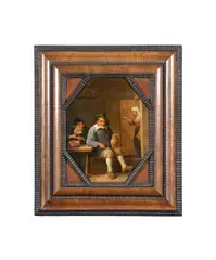 David Teniers the Younger, Man and his Wife in a Tavern, Oil on canvas (relined)