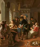 Cornelis de Man, The Oyster Eaters, Oil on canvas (relined)